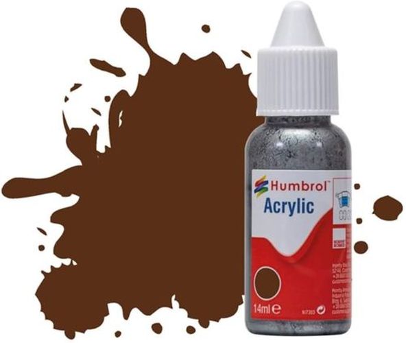 HUMBROL PAINT German Camouflage Red Matt 14ml Acrylic Paint In Dropper Bottle - .