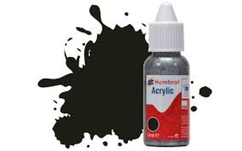 HUMBROL PAINT Dark Green Satin 14ml Acrylic Paint In Dropper Bottle - PAINT/ACCESSORY