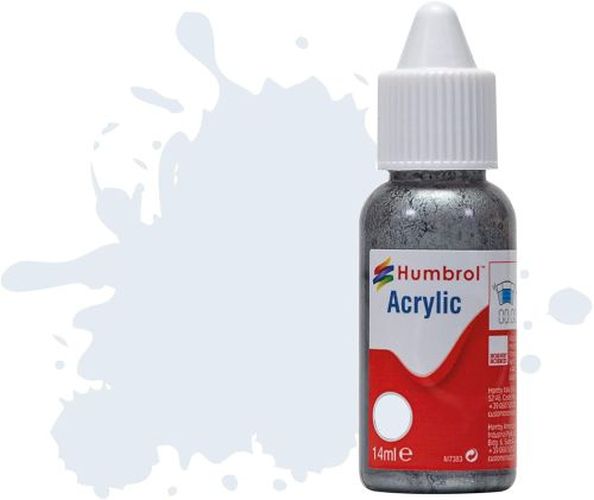 HUMBROL PAINT Chrome Silver Metallic 14ml Acrylic Paint In Dropper Bottle - .