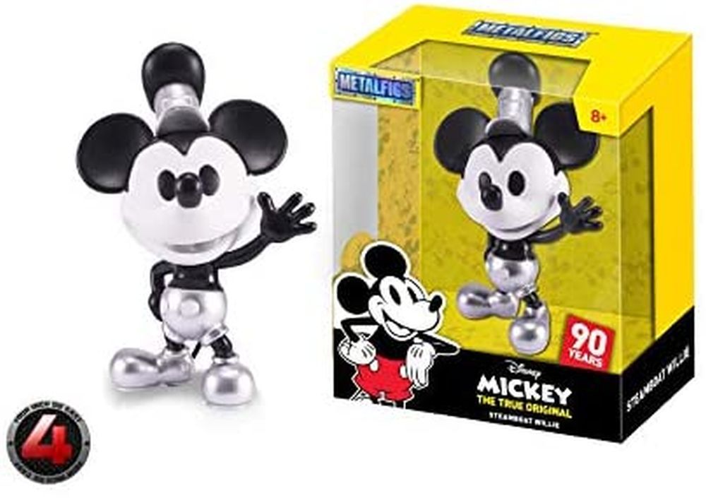 JADA TOYS Steamboat Willie Disney 4 Inch Die Cast Metal Figure - 