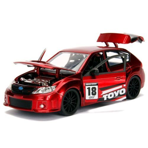 JADA TOYS 2012 Subaru Impreza Wrx Sti Red 1:24 Scale Die Cast Car - DIE CAST