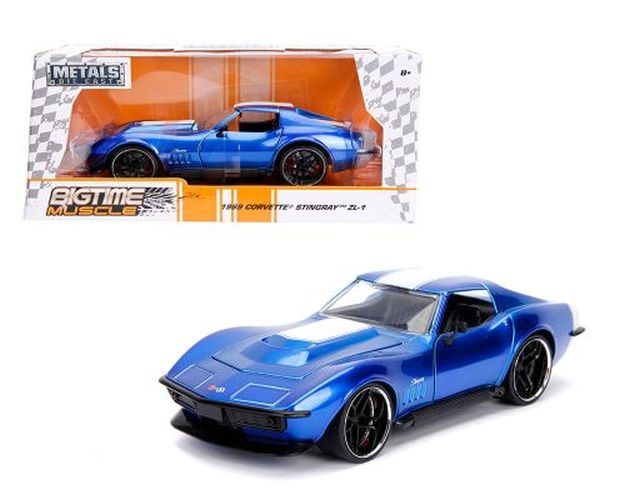 JADA TOYS 1969 Corvette Stingray Zl-1 1/24 Scale Die Cast Car - DIE CAST