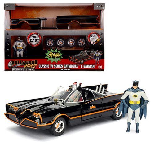 JADA TOYS Batmobile And Batman Classic Tv Series 1/24 Scale Die Cast Model Kit - 