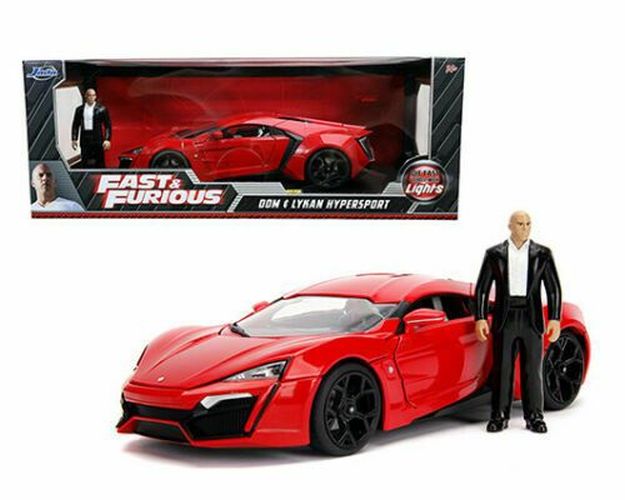 JADA TOYS Dom And Lykan Hypersport 1/18 Scale Die Cast Car - DIE CAST