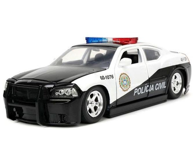 JADA TOYS 2006 Dodge Charger Police 1/24 Scale Die Cast Car - DIE CAST