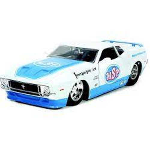 JADA TOYS 1973 Ford Mustang Mach 1 White 1/24 Scale Die Cast Car - DIE CAST