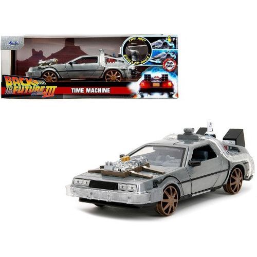 JADA TOYS Time Machine Back To The Future Part 3 1/24 Scale Die Cast Car - DIE CAST