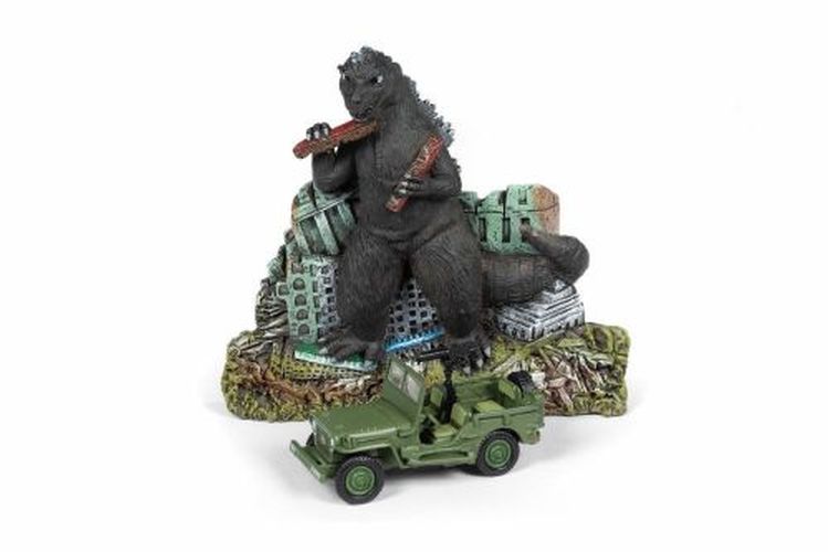 JOHNNY LIGHTNING Godzilla Facade With Willys Jeep Auto World Dioramas - COLLECTABLES