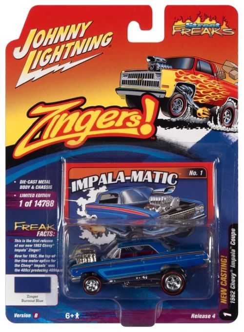 JOHNNY LIGHTNING Chevrolet Impala Coupe Street Freaks Car - COLLECTABLES