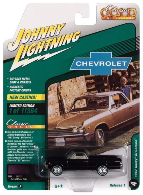 JOHNNY LIGHTNING 1967 Chevrolet El Camino 1:64 Diecast Car - COLLECTABLES