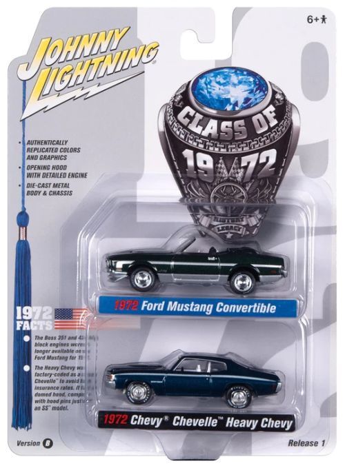JOHNNY LIGHTNING Import Heat/gt Ver B Themed 2 Pack Car Set - COLLECTABLES
