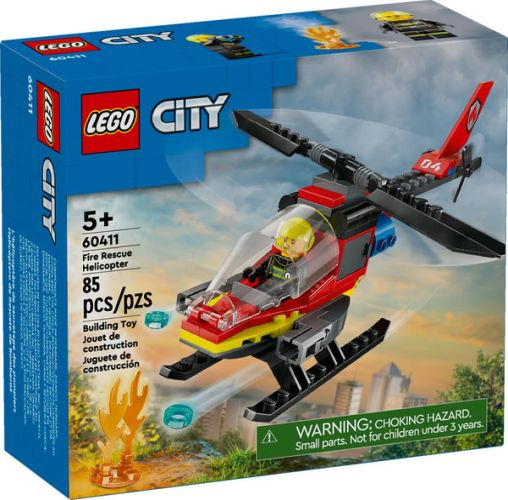 LEGO Fire Rescue Helicopter City Building Set - .
