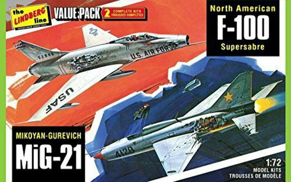 LINDBURG MODEL Vietnam Era Fighters F-100 Supersabre And Mig 21bd - MODELS