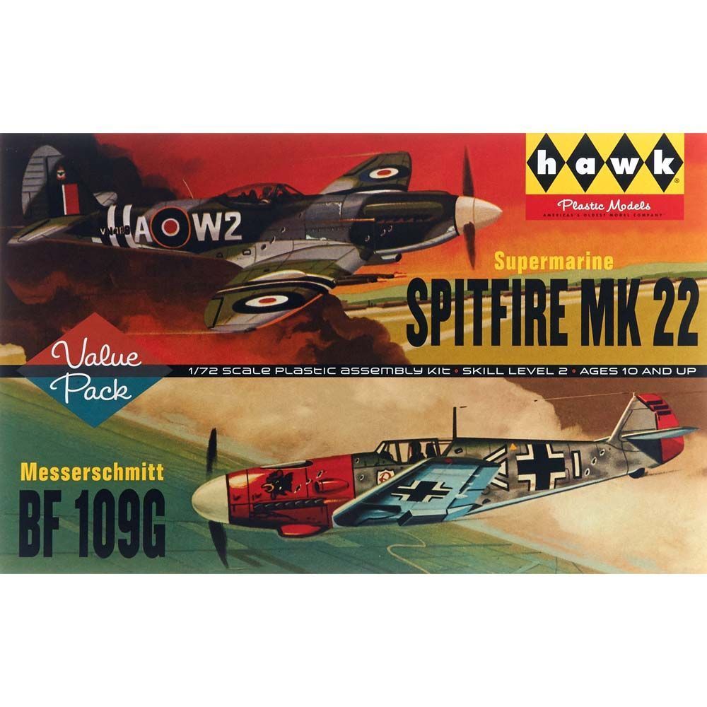 LINDBERG Wwii Adversaries Spitfire And Me109 Fighter Plane Kit - 