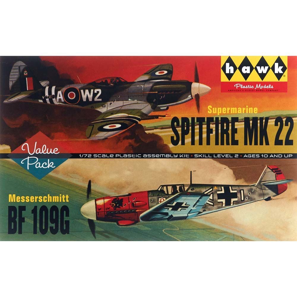 LINDBURG MODEL Wwii Adversaries Spitfire And Me109 Fighter Plane Kit