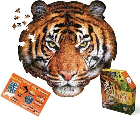 MADD CAPP I Am Tiger Head Shaped 550 Piece Puzzle - PUZZLES