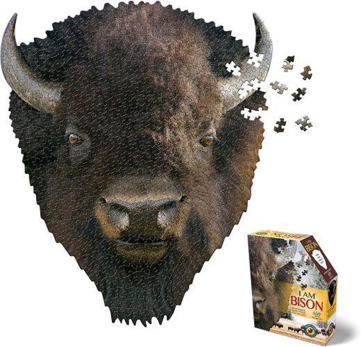 MADD CAPP I Am Bison Head Shaped 550 Piece Puzzle