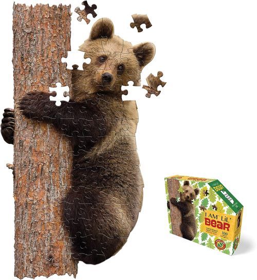 MADD CAPP I Am Lil Bear Animal Shaped 100 Piece Puzzle - PUZZLES