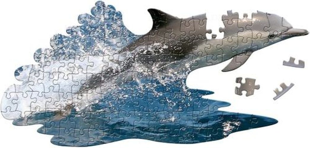 MADD CAPP I Am Lil Dolphin Animal Shaped 100 Piece Puzzle - 