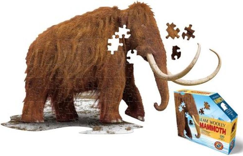 MADD CAPP I Am Woolly Mammoth Animal Shaped 100 Piece Puzzle - 