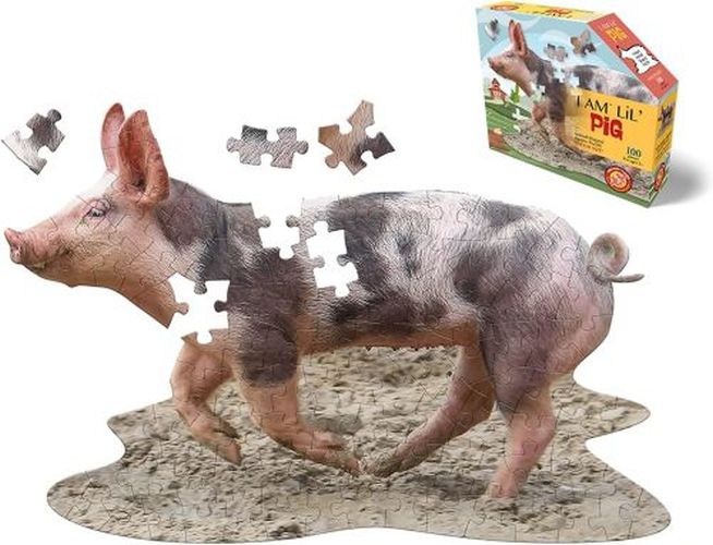 MADD CAPP I Am Lil Pig Animal Shaped 100 Piece Puzzle - PUZZLES