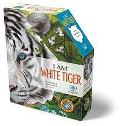 MADD CAPP I Am White Tiger Head Shaped 300 Piece Puzzle - 