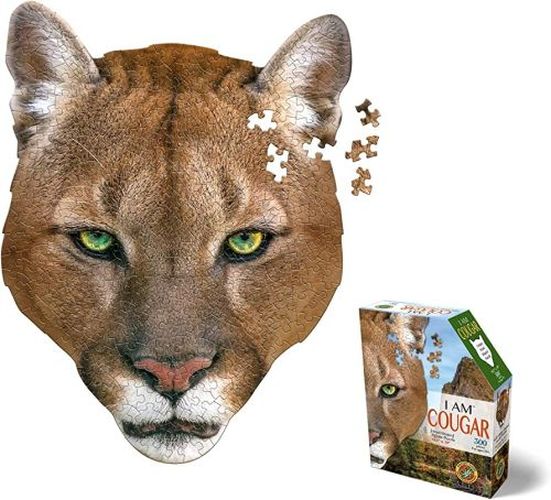 MADD CAPP I Am Cougar Head Shaped 300 Piece Puzzle