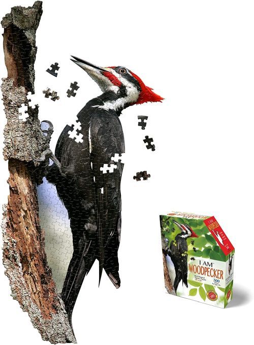 MADD CAPP I Am Woodpecker Bird Shaped 300 Piece Puzzle