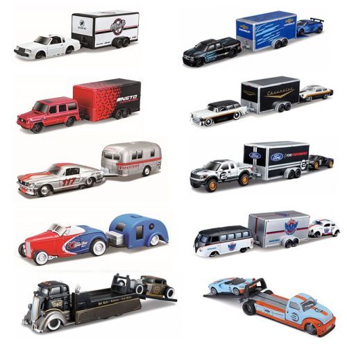 MAISTO Tow And Go Vehicle And Trailer One Random Car - 