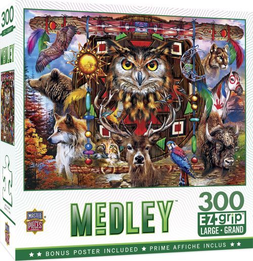 MASTER PIECE PUZZLE Animal Totems 300 Piece Puzzle - 