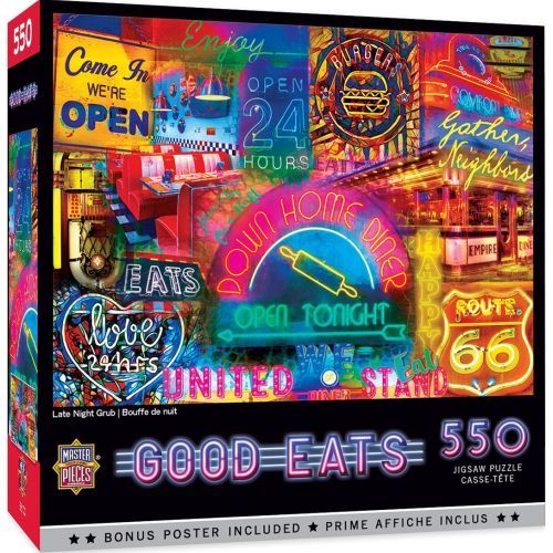 MASTER PIECE PUZZLE Late Night Club Good Eats 550 Piece Puzzle - 