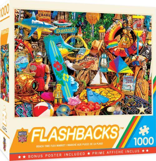 MASTER PIECE PUZZLE Beach Time Flea Market 1000 Piece Puzzle - PUZZLES