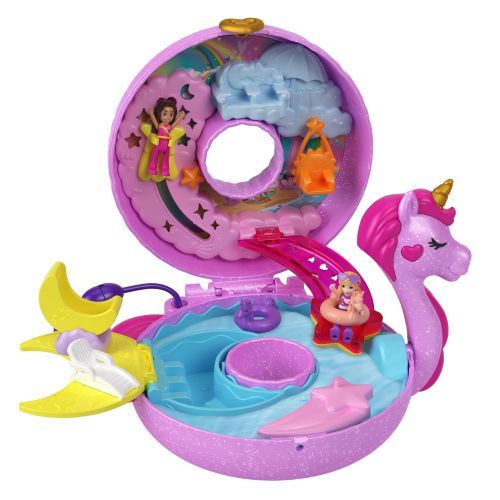 MATTEL Unicorn Floatie Compact Adventure Polly Pocket World