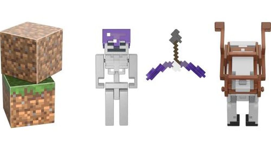 MATTEL Skeleton Minecraft Craft A Block Figure - ACTION FIGURE
