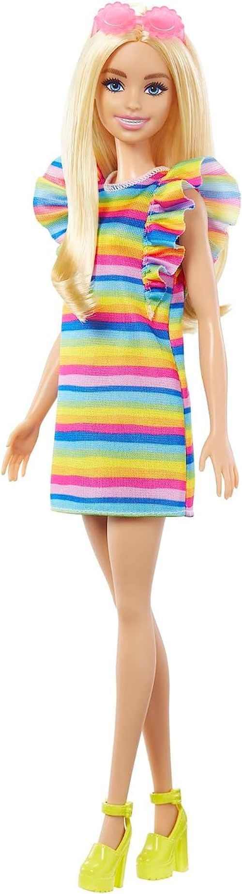 MATTEL Barbie In A Colorful Striped Dress - BARBIE DOLLS
