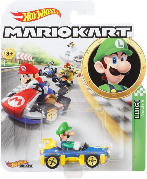 MATTEL Luigi Mario Cart Hot Wheels Car - 