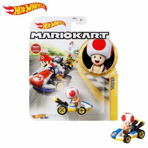 MATTEL Toad Mario Cart Hot Wheels Car - 
