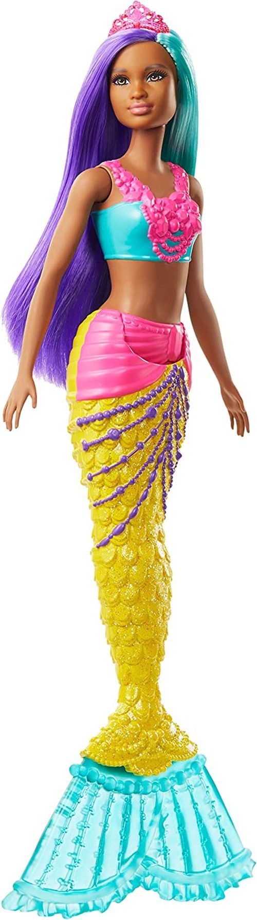 MATTEL Dreamtopia Black Mermaid Barbie Doll - 