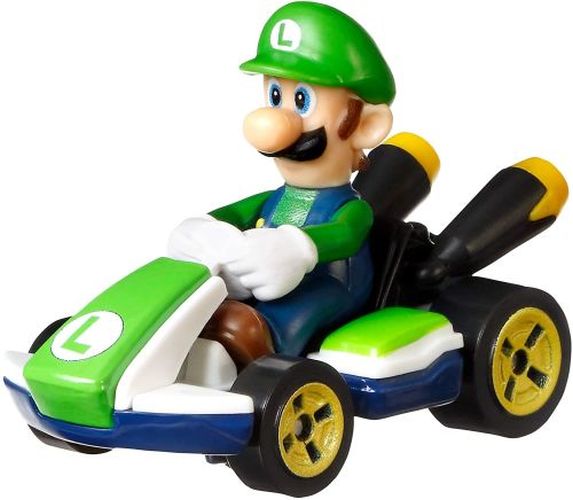 MATTEL Luigi Mario Cart Hot Wheels Car - 