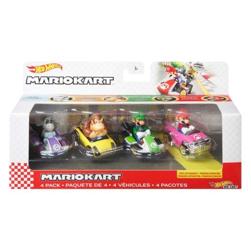 MATTEL Mariokart 4 Pack - DIE CAST