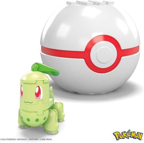 MEGA BLOCKS Chikorita Pokemon White Ball Set - CONSTRUCTION