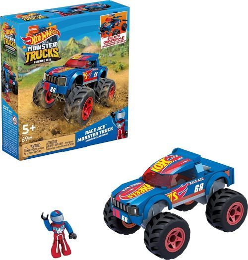 MEGA BLOCKS Race Ace Monster Truck Hot Wheels Building Set - CONSTRUCTION