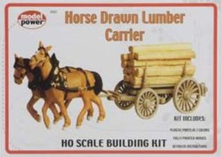 MODEL POWER Horse Drawn Lumber Carrier Ho Scale Building Kit - 