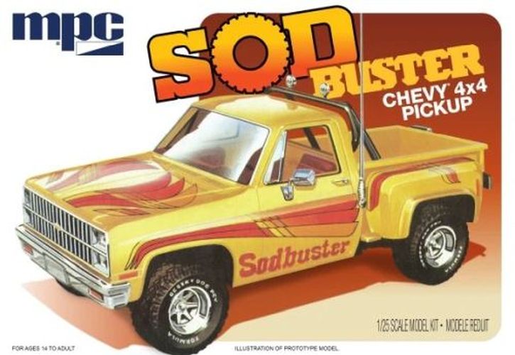 MPC MODELS Sod Buster Chevy 4x4 Pickup 1/25 Scale Plastic Model - MODELS