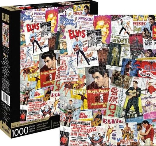 NMR Elvis Movie Poster Collage 1000 Piece Puzzle - PUZZLES