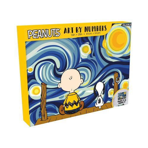 NMR Its A Starry Night Charlie Brown Art By Numbers Paint Set - .