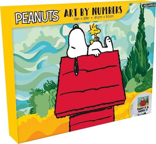 NMR Snoopy And Woodstock Chill Peanuts Art By Numbers Paint Set - .