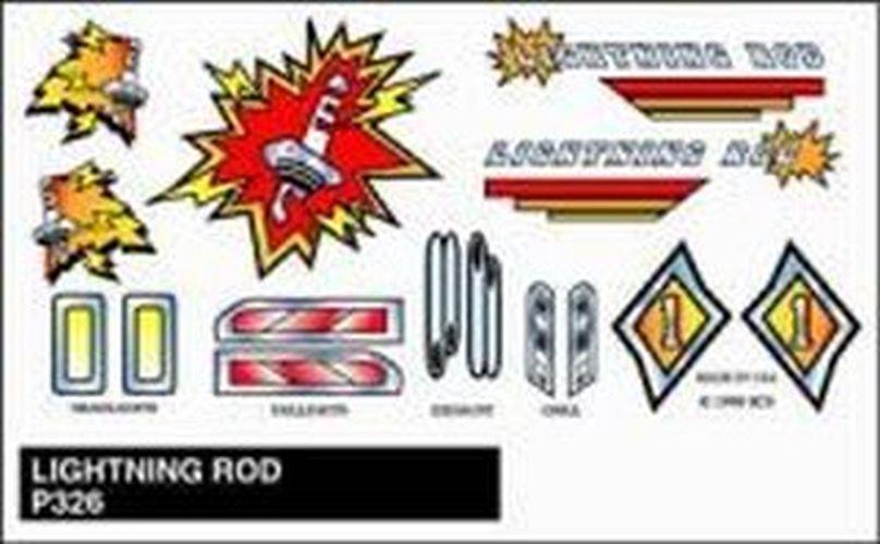 PINECAR Lightning Rod Pine Wood Derby Sticker - 