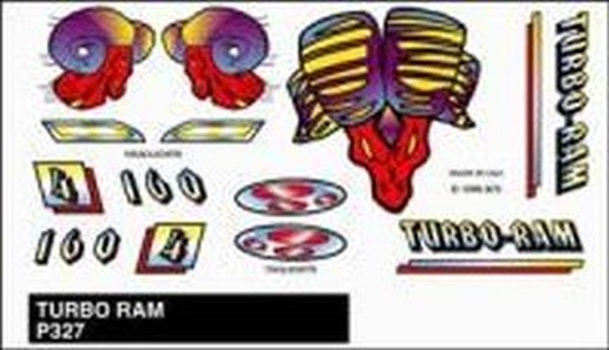 PINECAR Turbo Ram Decals Pine Wood Derby Sticker - CRAFT