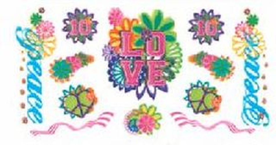 PINECAR Peace And Love Dry Transfer Decal - CRAFT